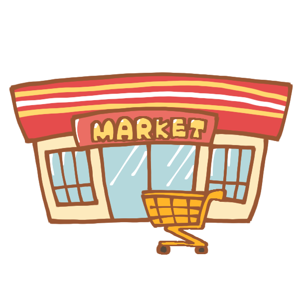 スーパーマーケットのイラスト かわいいフリー素材が無料のイラストレイン