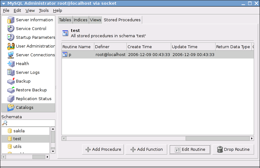 MySQLAdministratorStoredProcedures