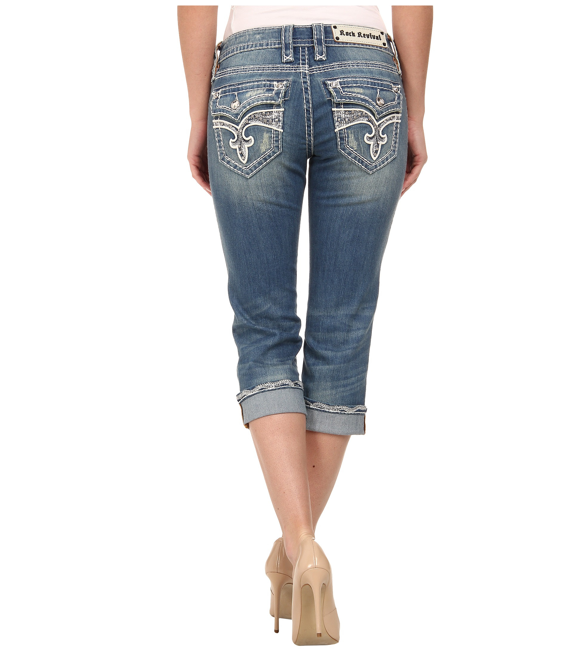 rock revival bambi p9 capri in light indigo