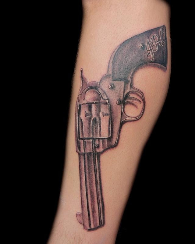 Revolver Tattoos Designs, Ideas and Meaning | Tattoos For You
