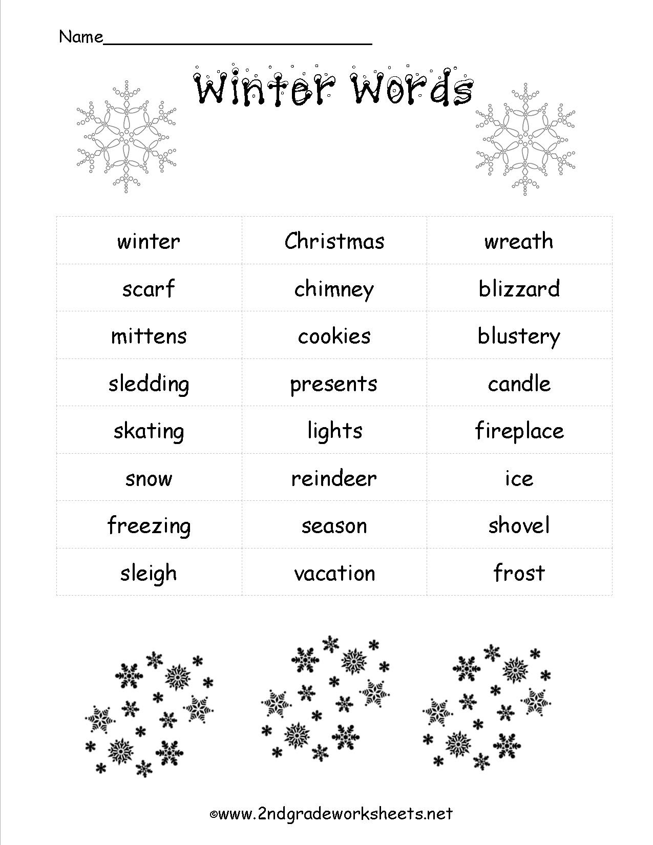 Christmas Printouts from The Teacher's Guide