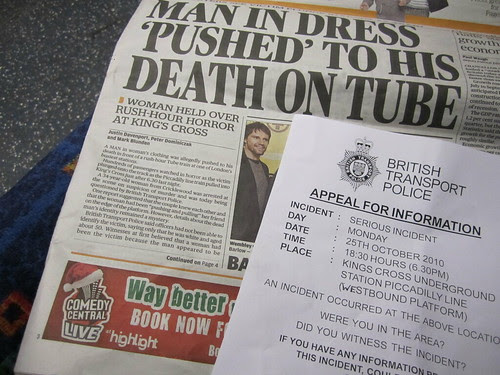 Police appeal for information on Tube Death