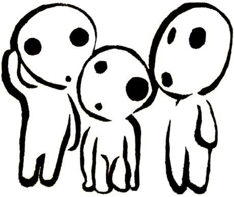 princess mononoke forest spirit. tree spirits from Princess