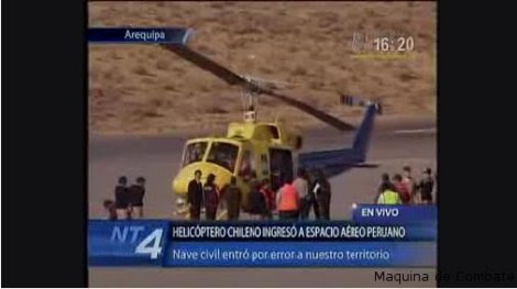 Nave chilena en Arequipa sobrevoló base de Locumba