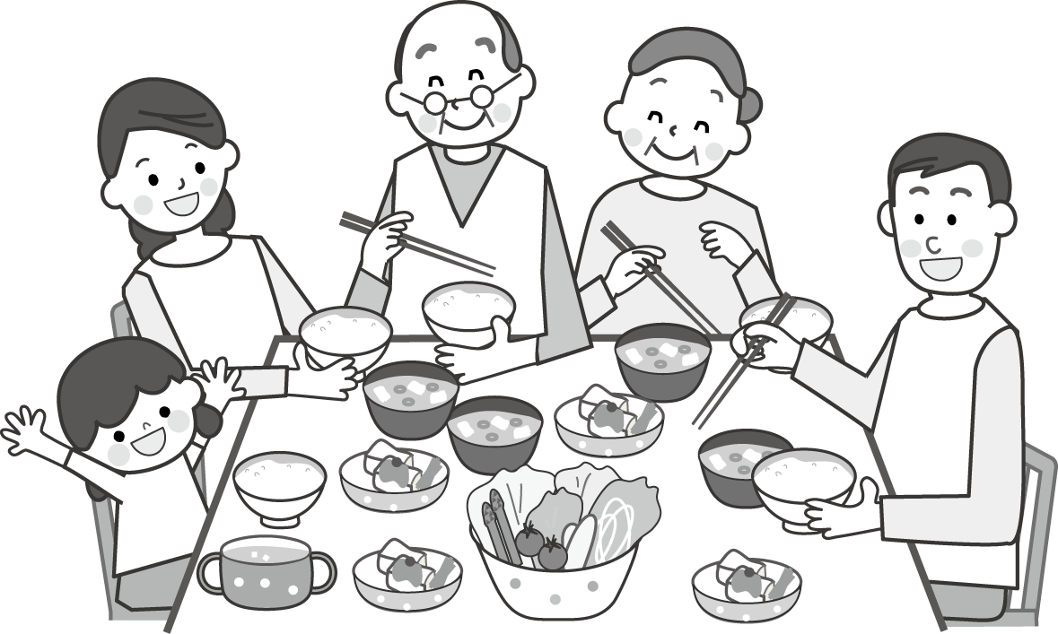 家族 食事のイラスト 無料イラスト フリー素材