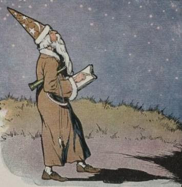 An illustration for the story The Astrologer by the author Aesop