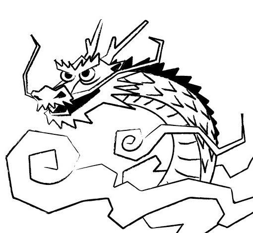 Nakaco S Craft S Weblog 簡単か 龍を描きましょう