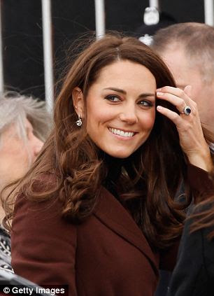 Kate Middleton pictured in February in Liverpool visiting charities