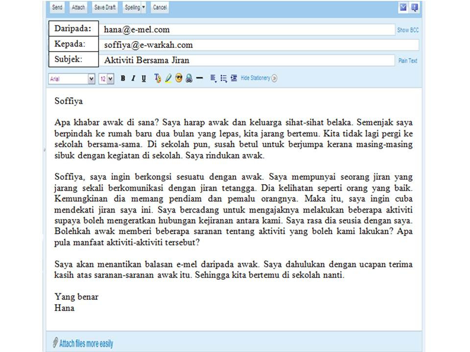 E-MEL TIDAK RASMI - BAHASA MELAYU @ HKSS