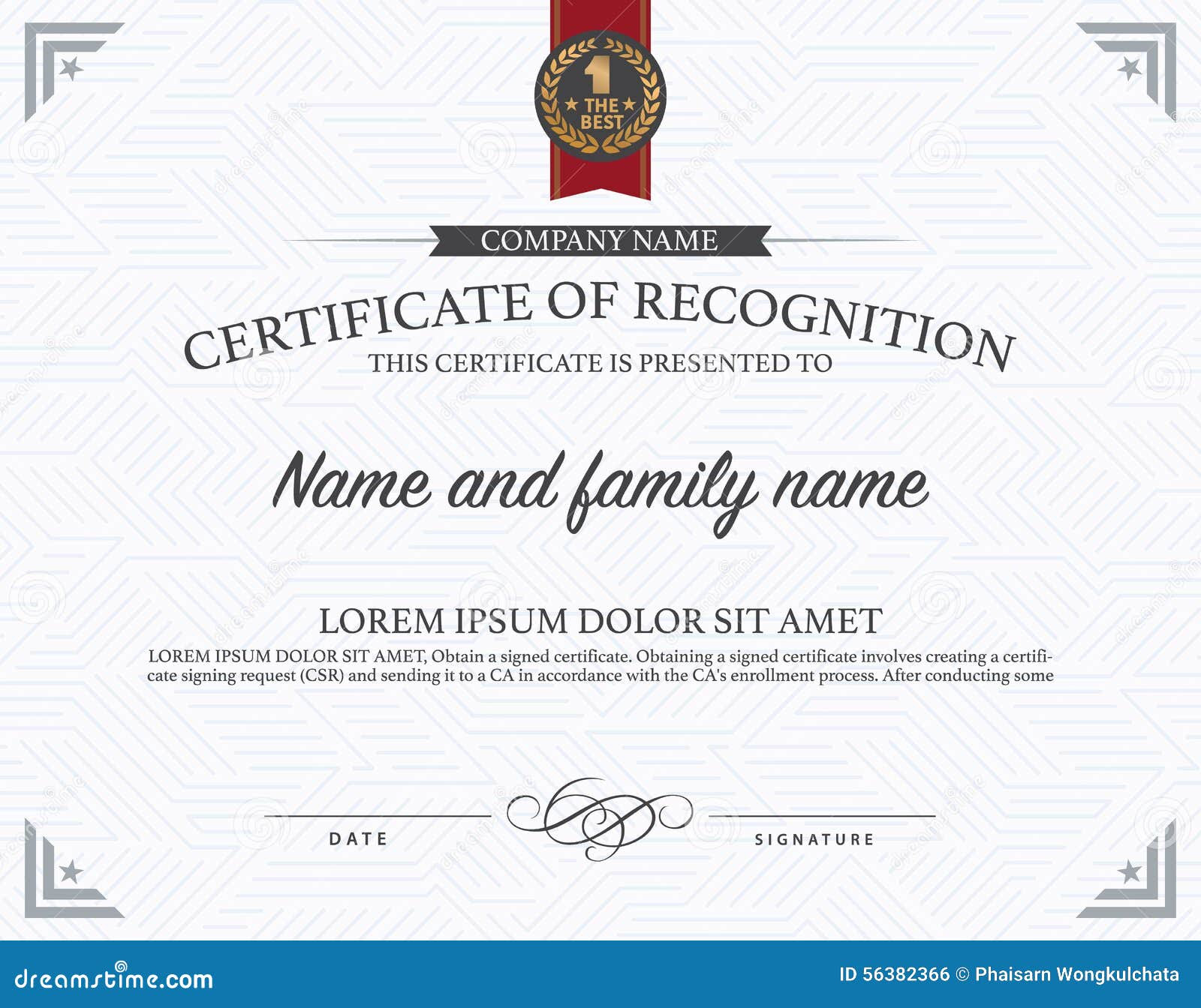Certificate template Certificate template