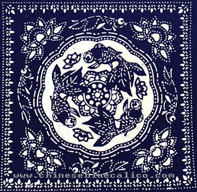 蓝印花布的吉祥图案