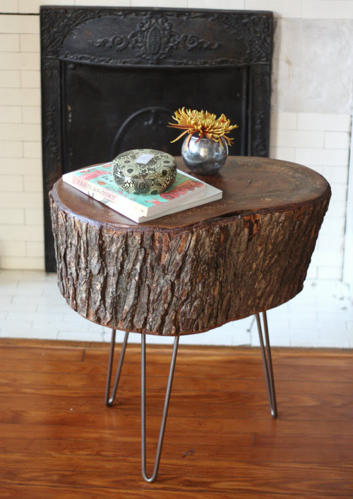 7 Rustic DIY Stump Coffee Tables And Stools - Shelterness