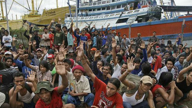En Birmania una empresa fue acusada de incurrir en tráfico humano con pescadores de la región