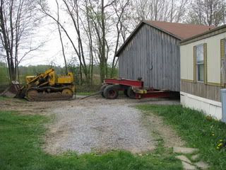 building in the driveway