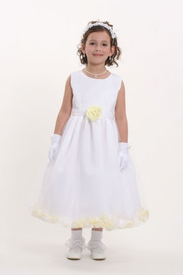 Petal dress 4t ivory