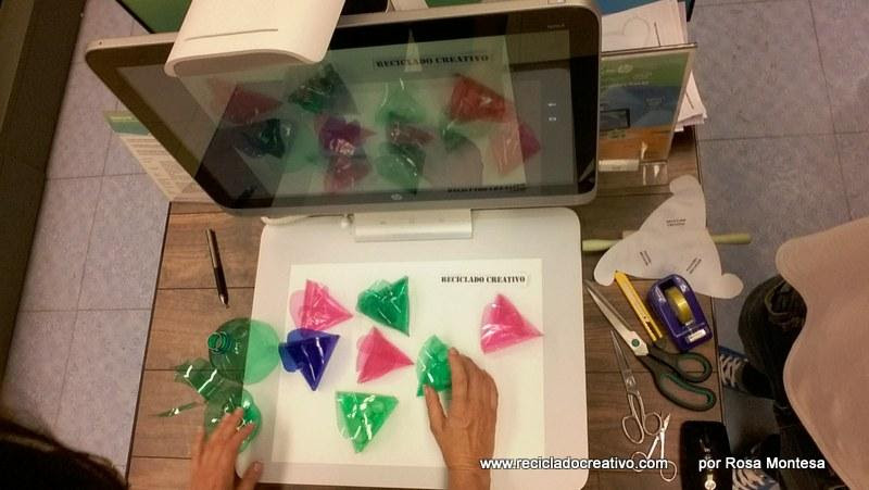Cómo hacer una caja triangular con una botella de plástico con Sprout de HP