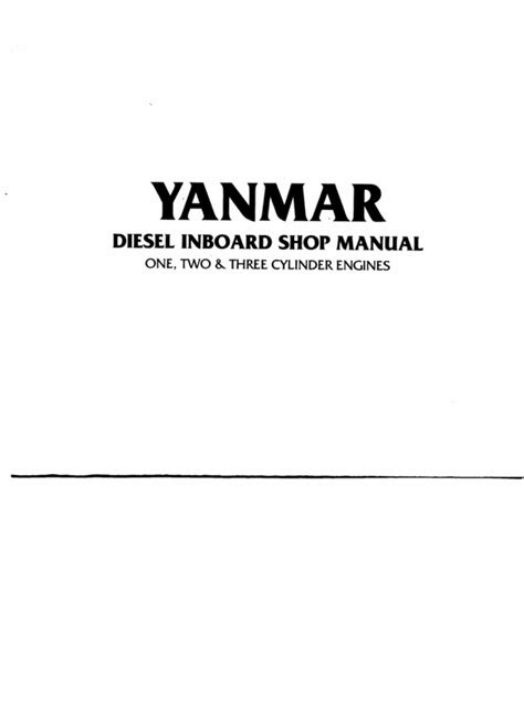 YANMAR GM HM BOAT DIESEL ENGINE WORKSHOP REPAIR MANUAL