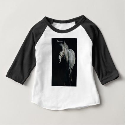 The Silver Horse in the shadows Baby T-Shirt