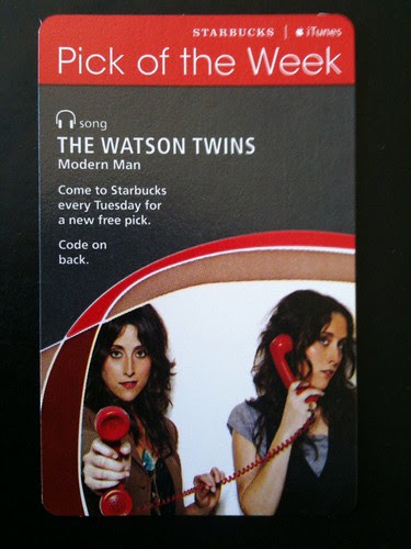Starbucks iTunes Pick of Week - The Watson Twins - Modern Man #fb