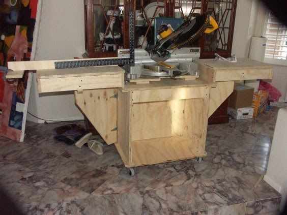Bernand: Useful Wooden miter saw table plans