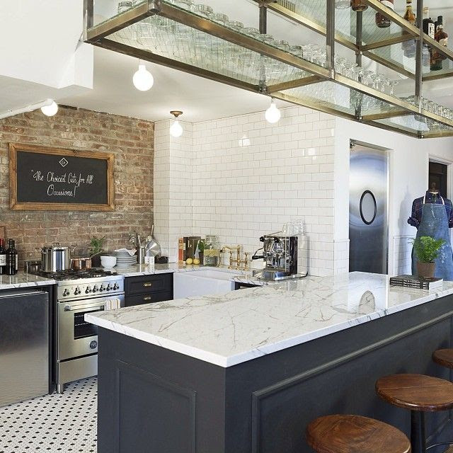 20 Modern Exposed Brick Wall Kitchen Interior Designs 