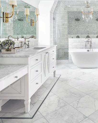 11+ Bathroom Marble Floor Design Ideas Photos Pics