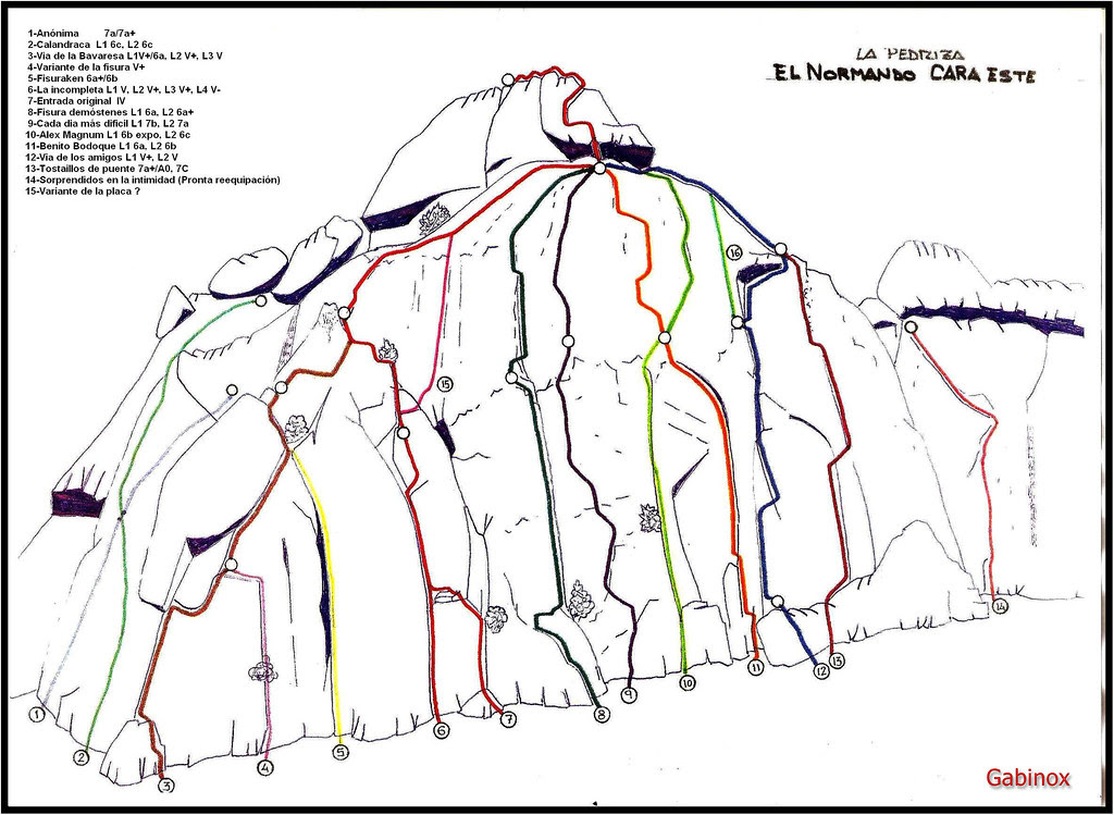 LA PEDRIZA -CROQUIS LOS NORMANDOS - AUTOR: GABI MARTIN