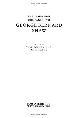 The Cambridge Companion to George Bernard Shaw (Cambridge Companions to Literature Series)From Cambridge University Press