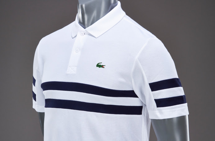 Mens Clothing Lacoste Golf Polo  Shirt White Navy Blue