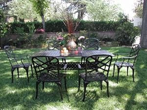 Cbm Outdoor Cast Aluminum Patio Furniture 7 Pc Dining Set E1 Cbm1290