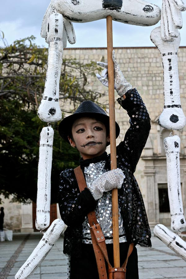 Dia de los muertos in Oaxaca stays true to its roots, and people from all over Mexico come to celebrate the sprits of those who have died. (Photo by Alysa Hullett.)