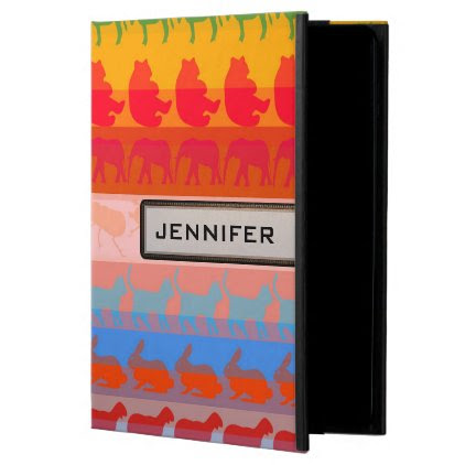 Retro Colorful Animals Modern Stripes Pattern #2 Powis iPad Air 2 Case