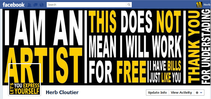 Herb Cloutier my timline image 21 40 Creative Examples of Facebook Timeline Designs