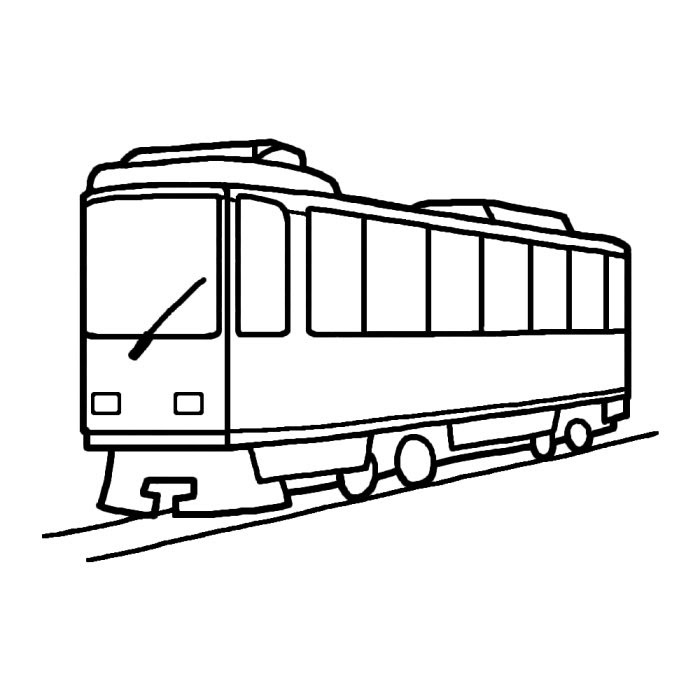上路面 電車 イラスト かわいいディズニー画像