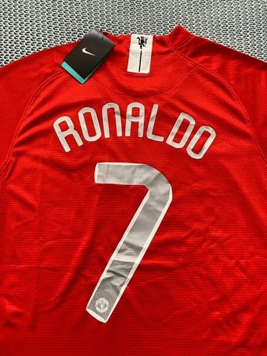 Cristiano Ronaldo Manchester United Brand New Men's Home Red Retro Jersey L Soccer-International ...