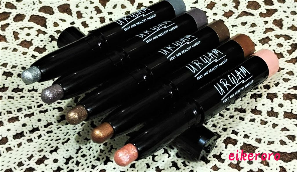 ダイソー Urglam アイシャドウスティック全9色 質感 色味 使い方 Eikeroroのコスメ日記