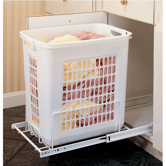 Rev-A-Shelf White Pull-Out Polymer Laundry Hamper for ...
