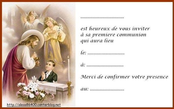 Carte Invitation Communion 01