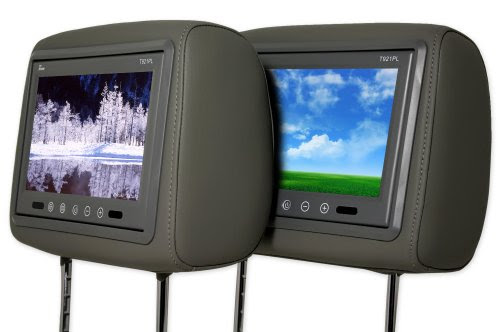 Pair of Brand New Tview T921pl-gray Car Headrests with 9