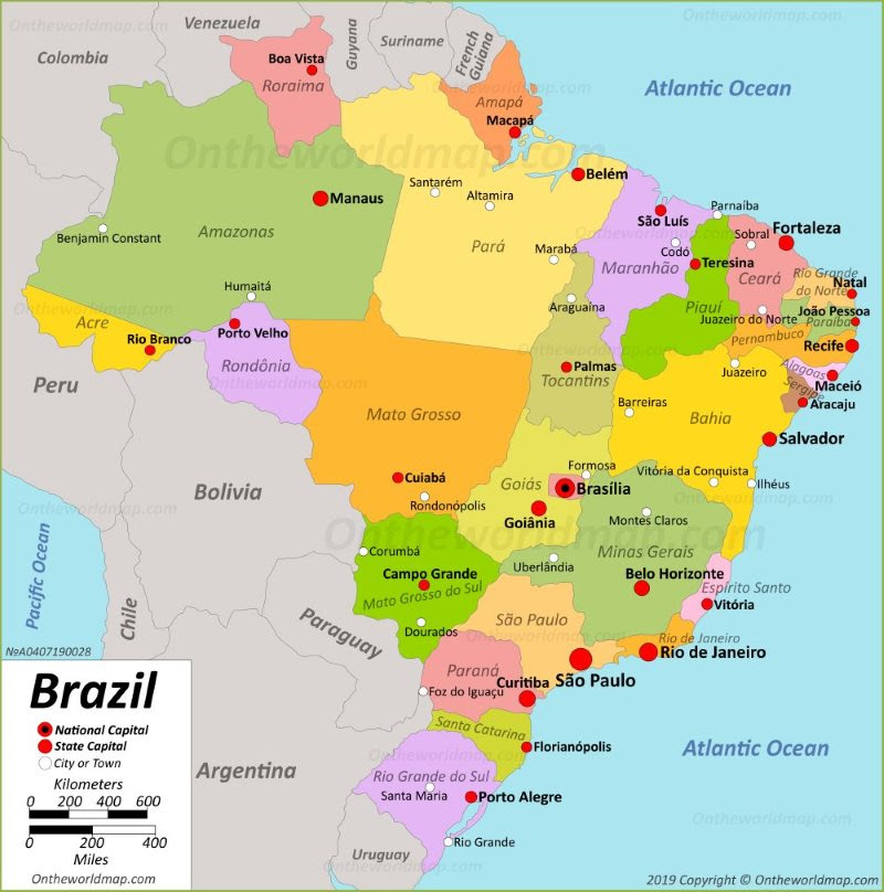 political map of brazil Brazil Maps Maps Of Brazil political map of brazil