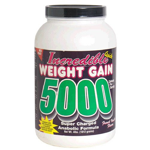 Vitol Incredible Quick Weight Gain 5000 Dietary Supplement, Super Charged Anabolic Formula, Ice Cream Vanilla, 64-Ounce Tub