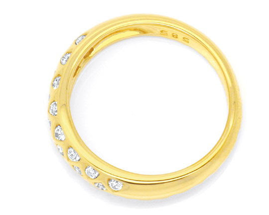 Original-Foto 3, BRILLANT-RING, 23 DIAMANTEN RIVER LUPENREIN GOLD LUXUS!