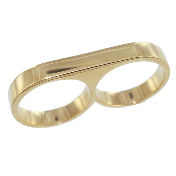 Bague Double Doigt Or