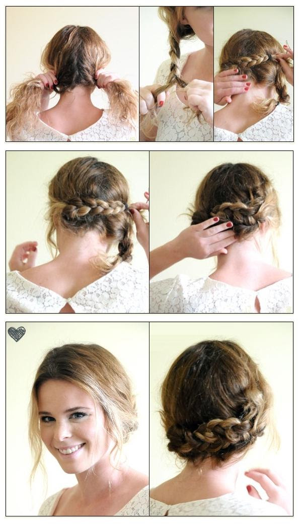 Pictures of braided hairstyles for short hair step by step
