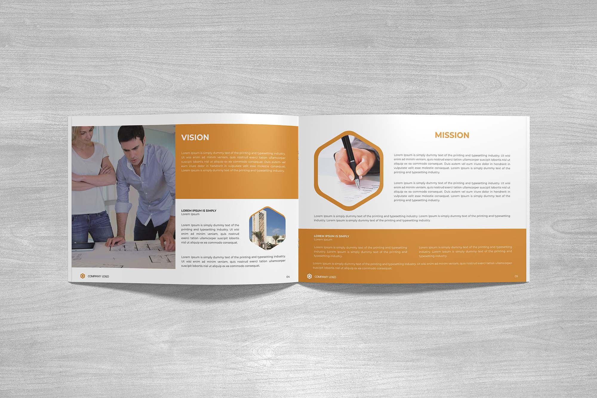 Download Free Landscape Company Profile Template Mockup Psd
