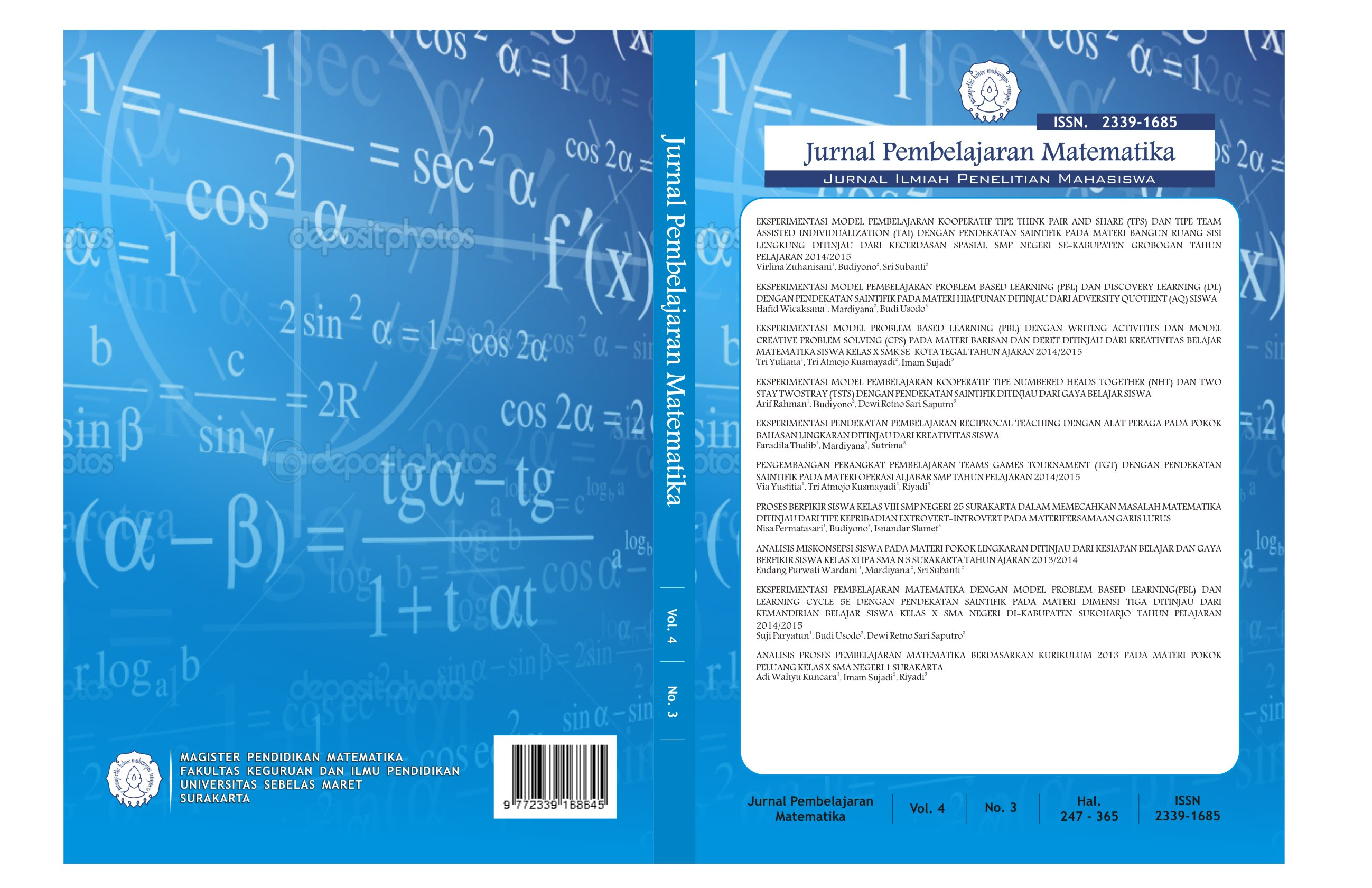 Vol 4 No 3 2016 Pembelajaran Matematika
