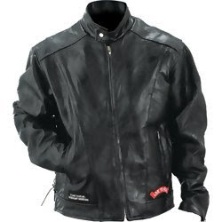 Diamond Plate Rock Design Genuine Buffalo Leather Motorcycle Jacket Small Nylon Lining