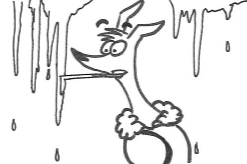 Comic-Whippet-Eiszapfen