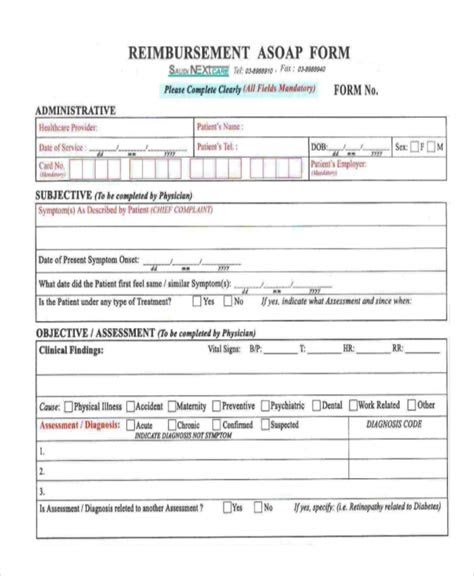 sample nextcare reimbursement form   documents