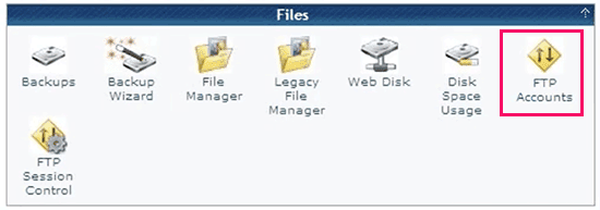 Managing FTP accounts inside cPanel